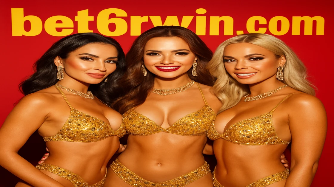 6rwin গেমিং প্ল্যাটফর্মে আপনার বিশাল বিশেষ অফার পান! তিনজন সুন্দর নারী ঝলমলে উৎসব-আলংকারে হাসছেন, সামনে একটি বড় জ্বলজ্বল করা বিশেষ অফারের সাইন।